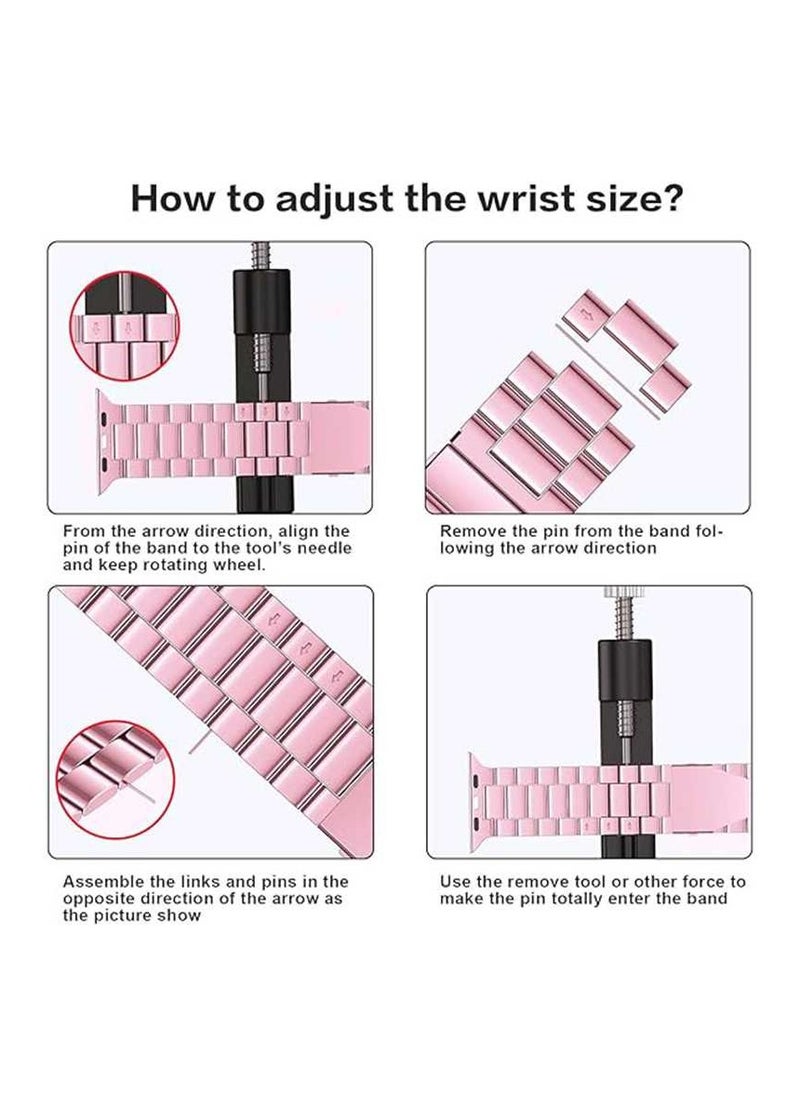 GREEN LION Green Lion Link Stainless Steel Watch Band 42/44/45/49MM - Rose Gold  - Image 4