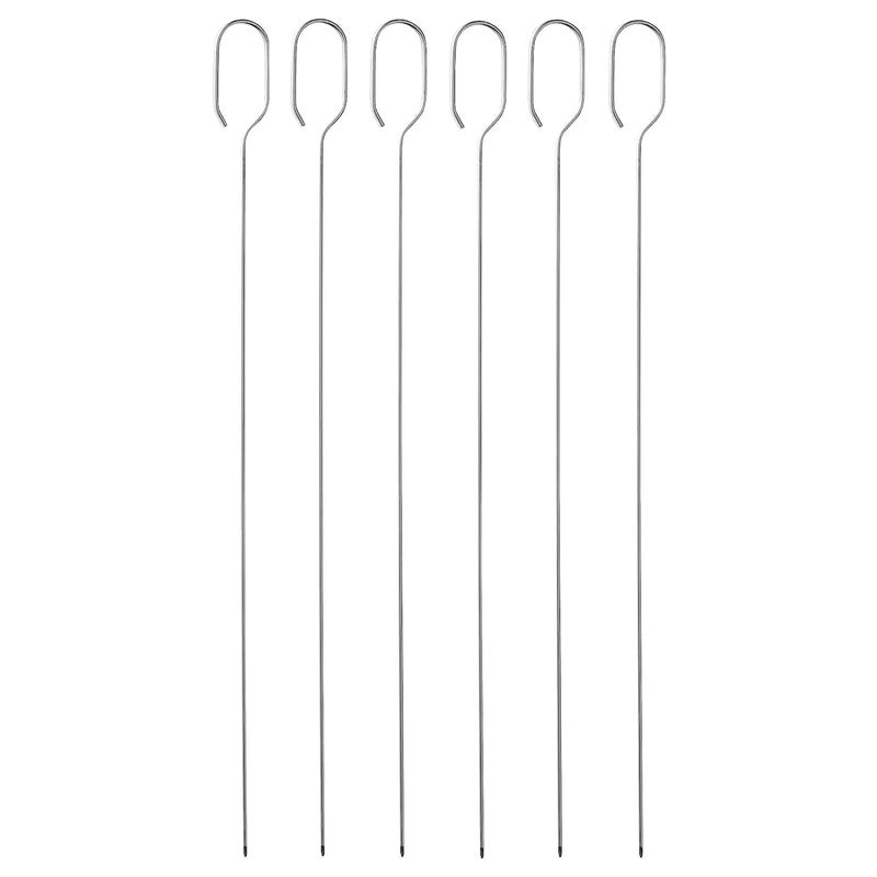 Digital Shoppy GRILLTIDER Skewers, Stainless Steel, 30 cm (11 ¾") - 6 Pack