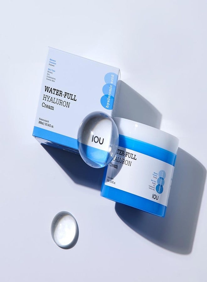 Welcos WATER-FULL HYALURON Cream | Intensive Face Moisturizer for Long-Lasting Hydration | Soothing & Nourishing w/Hyaluronic Acid | Hydrating Bomb | Korean Skin Care | 300ml / 10.14 Fl. oz - Image 4