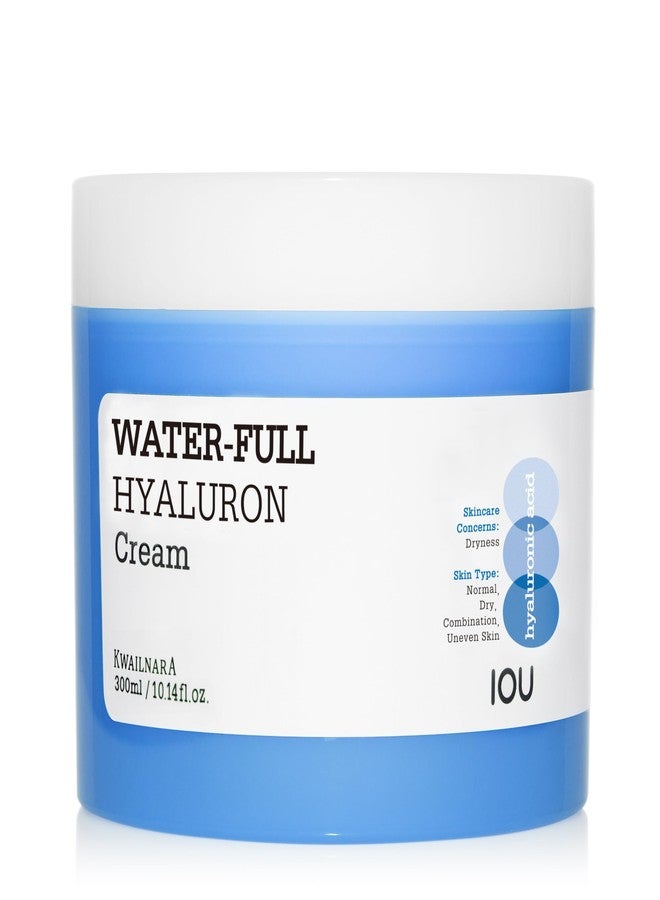 Welcos WATER-FULL HYALURON Cream | Intensive Face Moisturizer for Long-Lasting Hydration | Soothing & Nourishing w/Hyaluronic Acid | Hydrating Bomb | Korean Skin Care | 300ml / 10.14 Fl. oz - Image 1