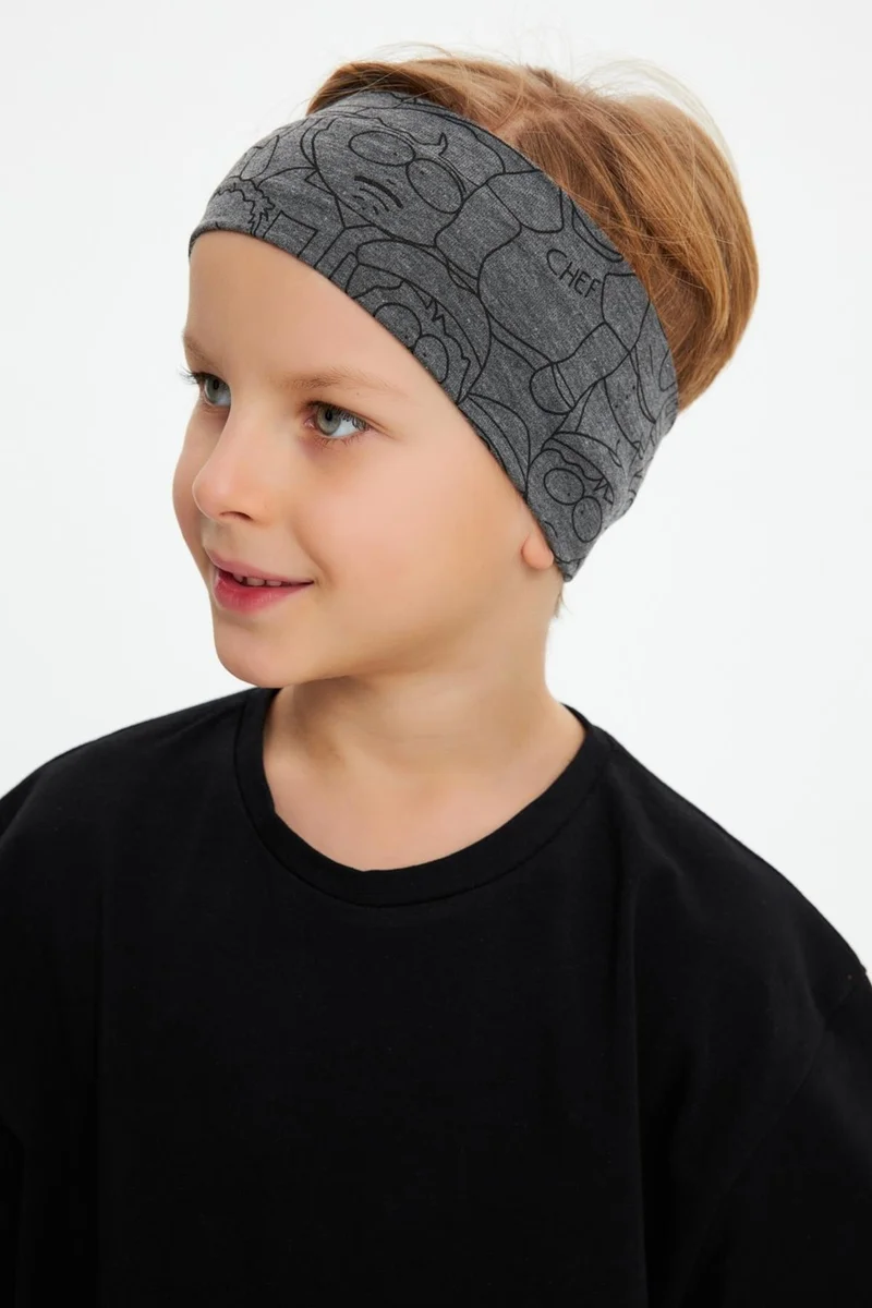 Babygiz Smoked Men's Cotton Combed Non-Slip Anti-Sweat Flexible Hair Band