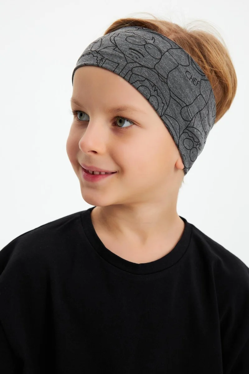 Babygiz Smoked Men's Cotton Combed Non-Slip Anti-Sweat Flexible Hair Band