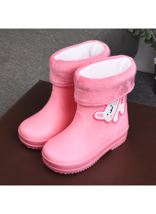 Children's Rain Boots Cute Cartoon Boys And Girls Kindergarten Baby Waterproof Shoes Overshoes Medium And Big Children Non-slip Rain Boots Rubber Shoes
