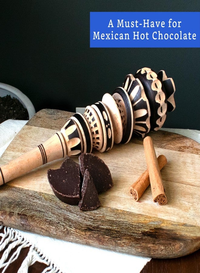 GLOBE ROCKET Authentic Artisanal Molinillo Hot Chocolate Frother (Large) - Handmade Wooden Whisk for Mexican Hot Chocolate - Molinillo Wooden Wisk - Traditional Mexican Cookware - Image 4