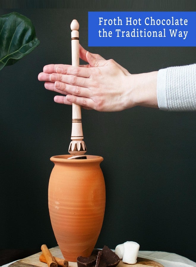 GLOBE ROCKET Authentic Artisanal Molinillo Hot Chocolate Frother (Large) - Handmade Wooden Whisk for Mexican Hot Chocolate - Molinillo Wooden Wisk - Traditional Mexican Cookware - Image 5