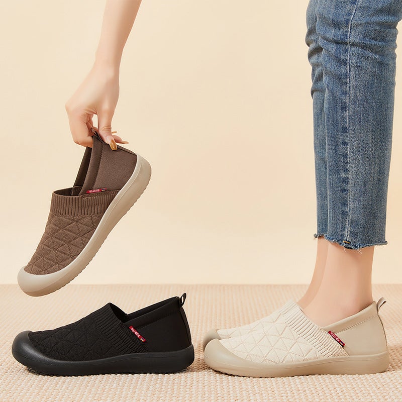 Breathable Slip-On Shoes for Women – Comfortable Fly Woven Casual Footwear - Image 5