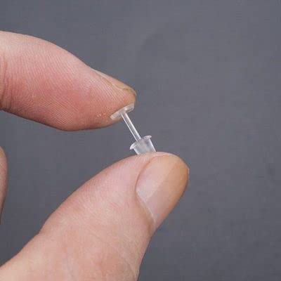 Elfstone 3mm Invisible Plastic Earrings Blank Pins Stud Tiny Head Findings DIY Supplies (200 pieces/100 Pairs) - Image 4