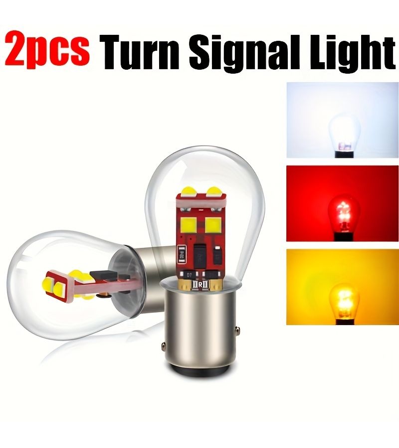 2 قطعة من لمبات LED للسيارة باللون الأحمر طراز 1157 BA15D لإشارات الفرامل والانعطاف والتشغيل - Image 5