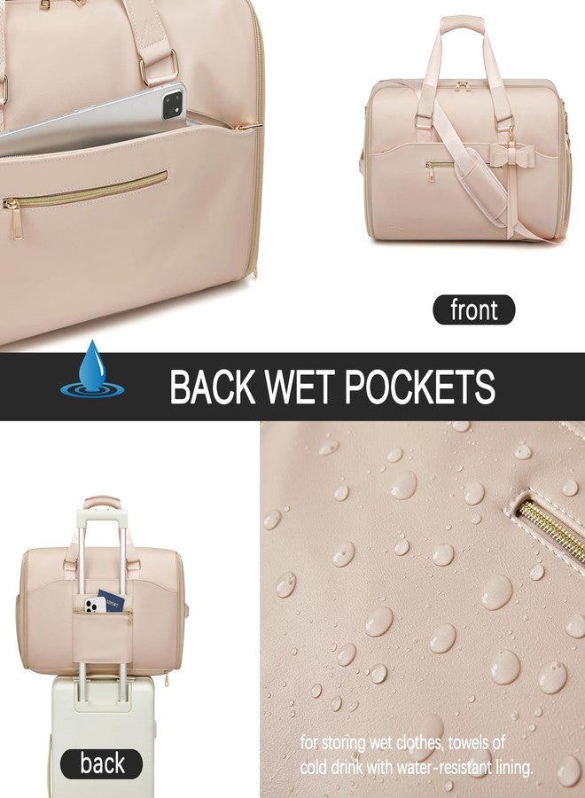 Moulyan Garment Duffle Bags for Travel,Moulyan Convertible Carry on Garment Bag with Shoe Compartment,3 in 1 Waterproof Travel Suit Bag with Shoulder Strap for Men Women, Pink, Fashion,business - Image 4