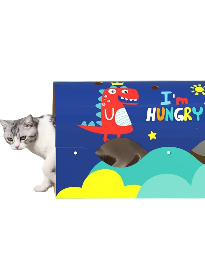 Coodipet Cat Cardboard House, Large Cat Scratcher Bed Cat Scratchers Lounge for Indoor Cats with Corrugated Board Detachable Cat Scratcher Box for Cats - Image 2