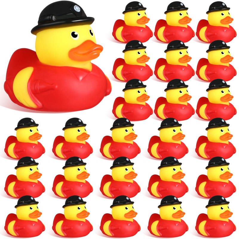 Sotiff 100 Pcs Firefighter Rubber Ducks Bulk 2 Inch Fireman Rubber Ducky for Firefighter Party Favors Birthday Party Gifts - Image 3