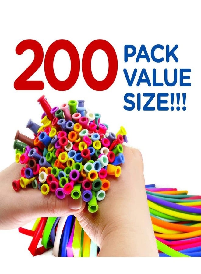 FULLFILLS New long twisting balloon 200 pc + 1 free pump for kids fun/modelling/making animal shape and decorations - - Image 2