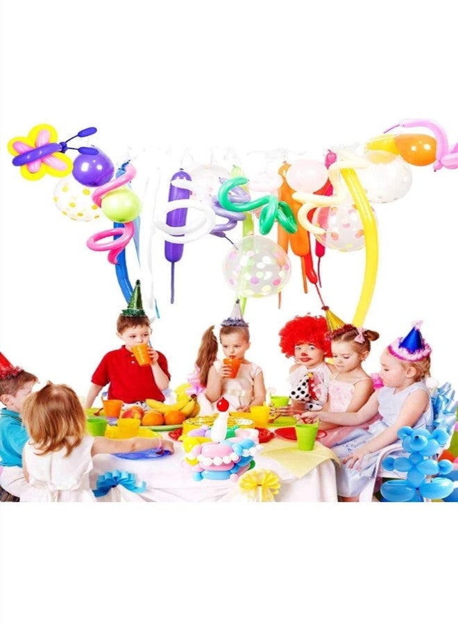 FULLFILLS New long twisting balloon 200 pc + 1 free pump for kids fun/modelling/making animal shape and decorations - - Image 5