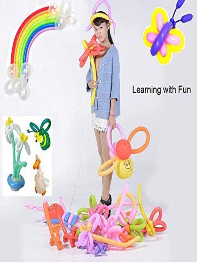FULLFILLS New long twisting balloon 200 pc + 1 free pump for kids fun/modelling/making animal shape and decorations - - Image 4