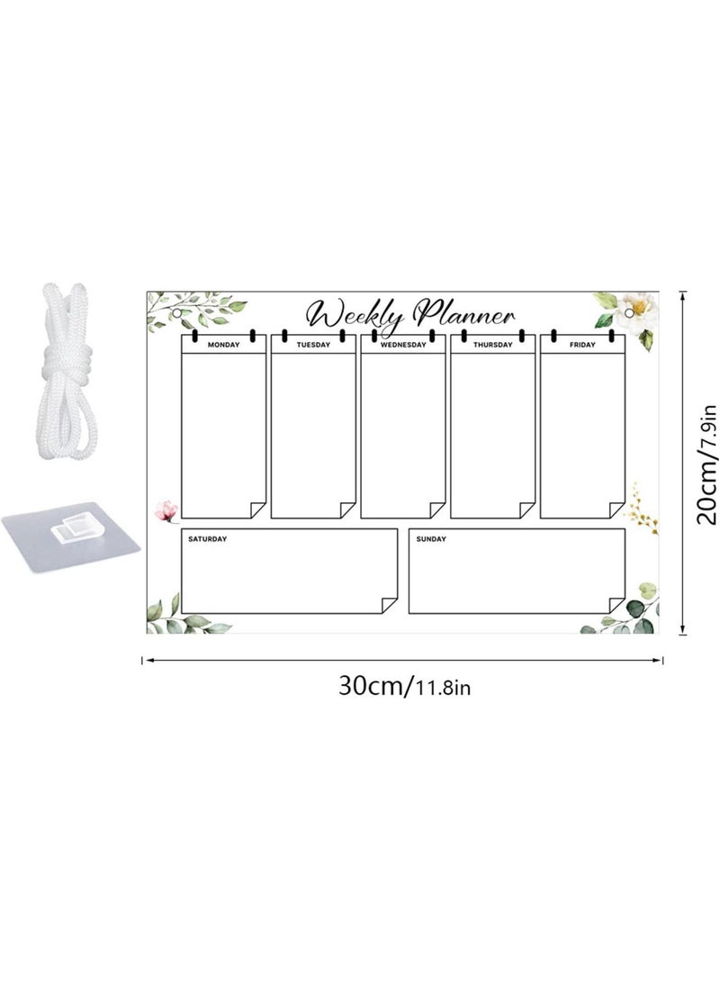 GGOOT Weekly Acrylic Dry Erase Board | Acrylic Wall Calendar Dry Erase - Weekly Planner, Housewarming Gift, Includes 6 Color Markers for Bedroom, Workplace, Glass, Wall  - Image 4