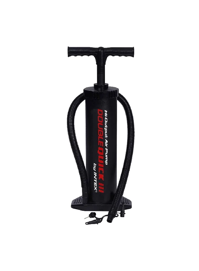 INTEX 4-Interconnecting Nozzle Double Quick III Hi-Output Air Pump Black 47.8 x 20.3 x 11.9 cm 68615