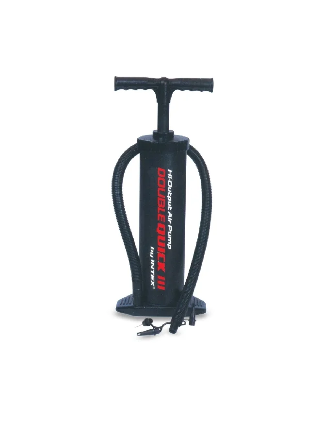 INTEX 4-Interconnecting Nozzle Double Quick III Hi-Output Air Pump Black 47.8 x 20.3 x 11.9 cm 68615