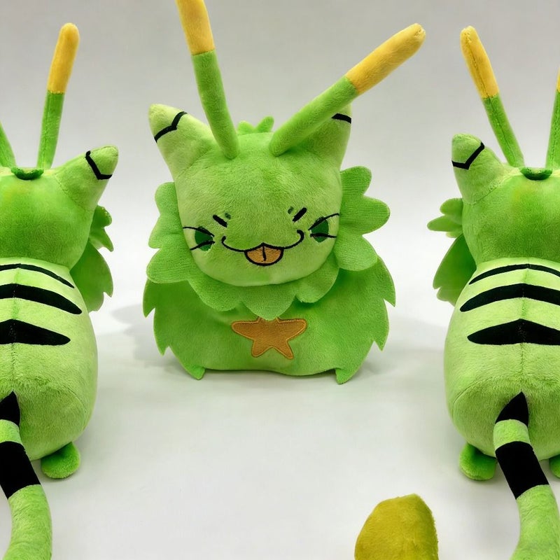 New Upgraded Green Cat Plush Toy Cartoon Cute Dozing Wipes Doll Gift - Image 2