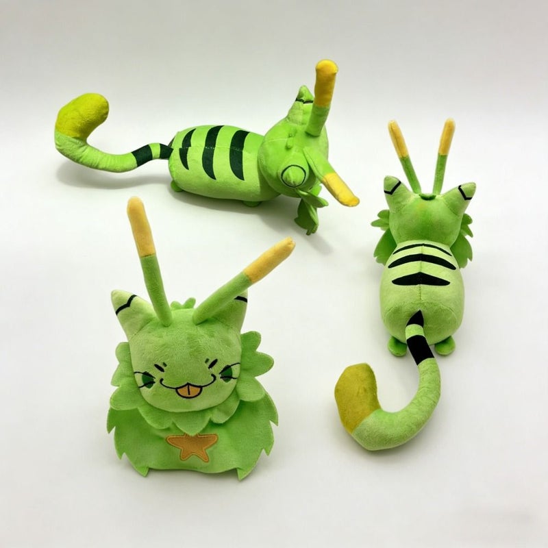 New Upgraded Green Cat Plush Toy Cartoon Cute Dozing Wipes Doll Gift - Image 5
