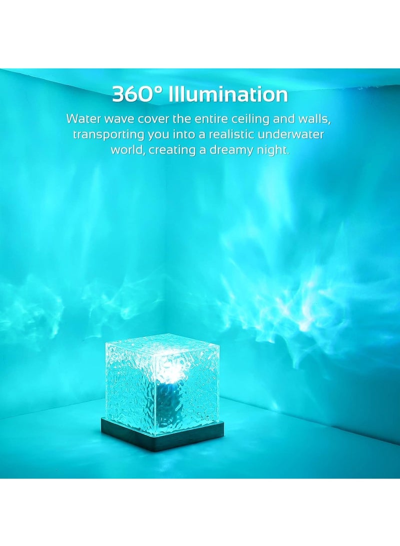 JAJEEK Projector Lights Ocean Wave – Romantic Warm Ocean Wave Water Night Light Projector, 3D Water Wave Effect, LED Light Projection Lamp, Crystal Table Lamp for Bedroom Decor - Image 5