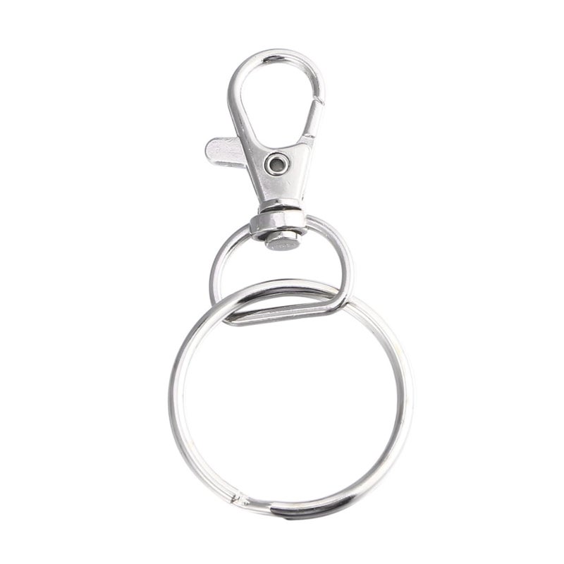 50 Sets Lobster Clasp Keychain Swivel D Rings Snap Hooks Fasteners for DIY Crafts Keys Lanyards - Image 3