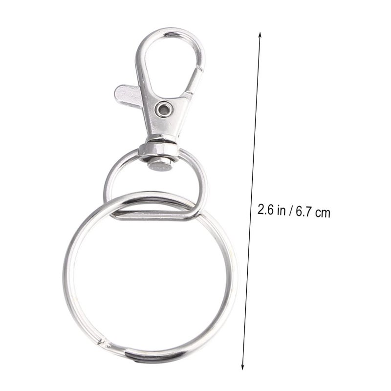 50 Sets Lobster Clasp Keychain Swivel D Rings Snap Hooks Fasteners for DIY Crafts Keys Lanyards - Image 5