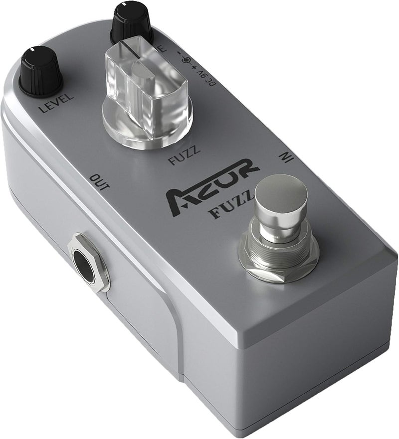 Azor Fuzz Pedal Vintage Mini Guitar Effects Pedal - True Bypass, Aluminum Alloy Chassis, Compact Pedalboard for Electric Guitar/Bass (Stage & Studio Use) - Image 1