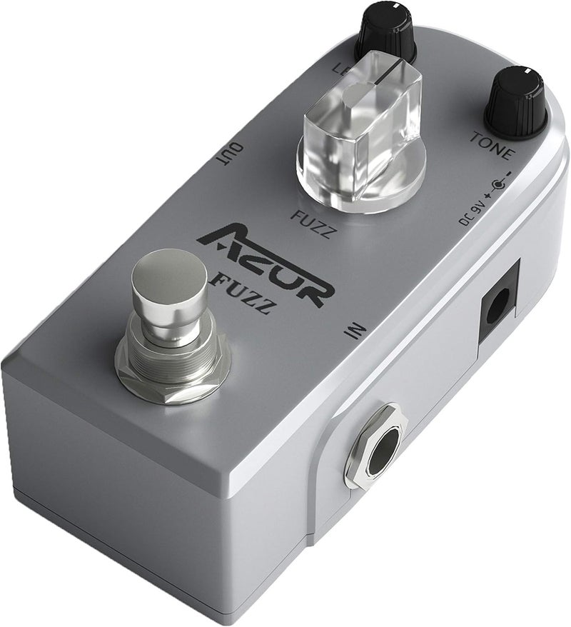 Azor Fuzz Pedal Vintage Mini Guitar Effects Pedal - True Bypass, Aluminum Alloy Chassis, Compact Pedalboard for Electric Guitar/Bass (Stage & Studio Use) - Image 5