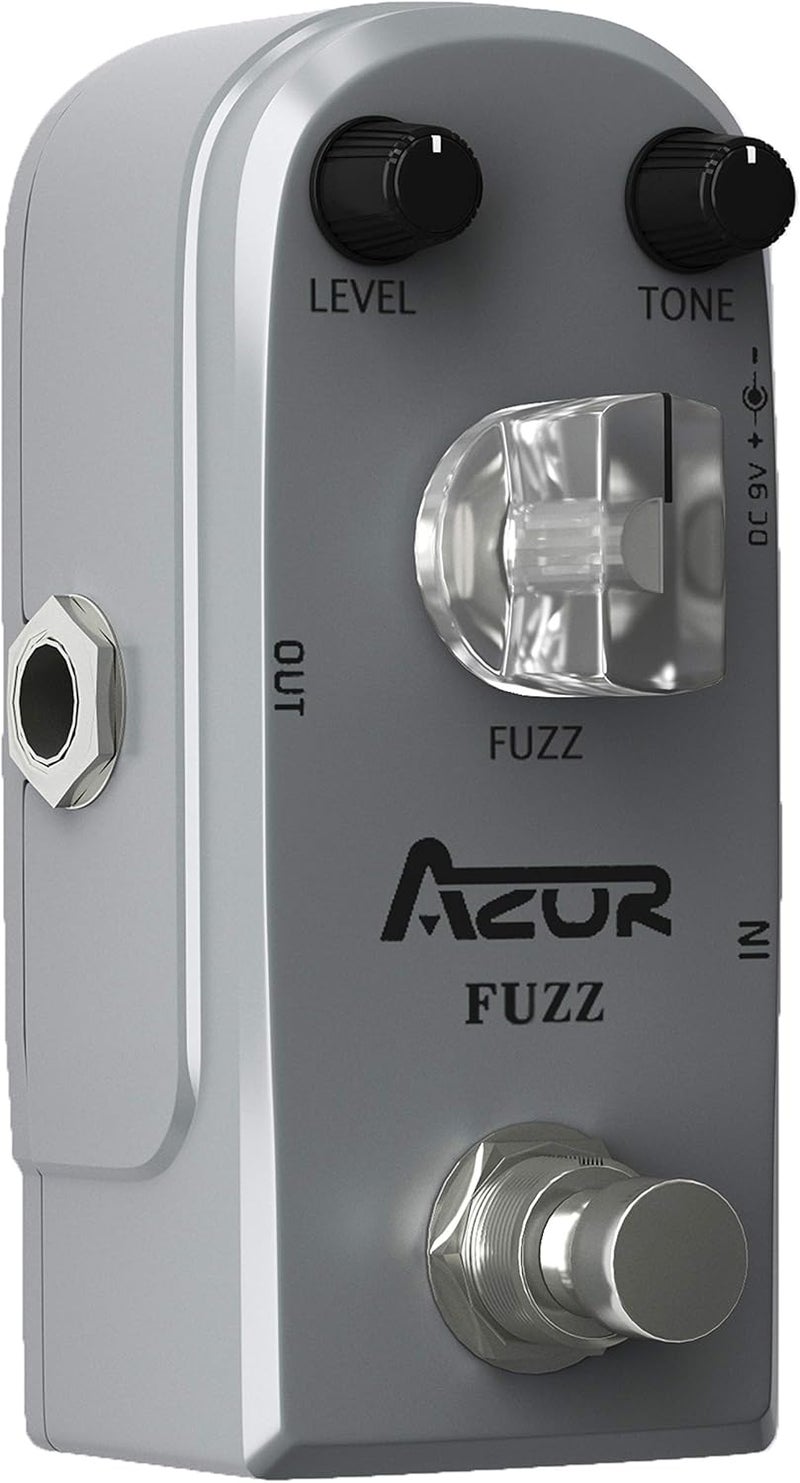 Azor Fuzz Pedal Vintage Mini Guitar Effects Pedal - True Bypass, Aluminum Alloy Chassis, Compact Pedalboard for Electric Guitar/Bass (Stage & Studio Use) - Image 4
