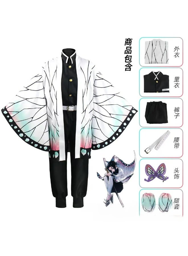 Kamado Nezuko Cosplay Costume for Demon Slayer Anime Cosplay Kimono Outfit Halloween Costume for Girls