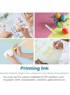 Y&D Blue Yellow Permanent Marker Car Tire Paint Pen Ink Waterproof (5 Psc and 5 )  - Image 4
