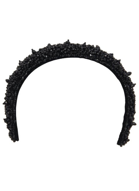 Headband Monalisa For Women's and  Girls Black Stones Hand Made