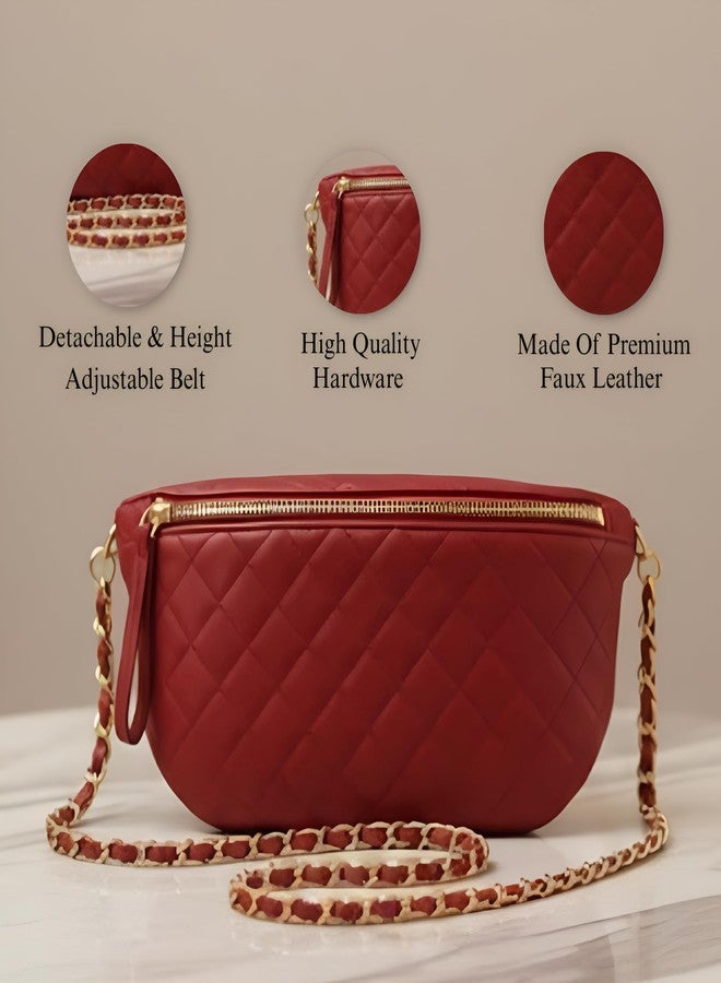CHARME Versa Maroon Sling Bag for Women & Girls | Stylish Crossbody Shoulder Bag with Adjustable Strap | Lightweight Travel Purse for Daily Use and Casual Outings - Image 5