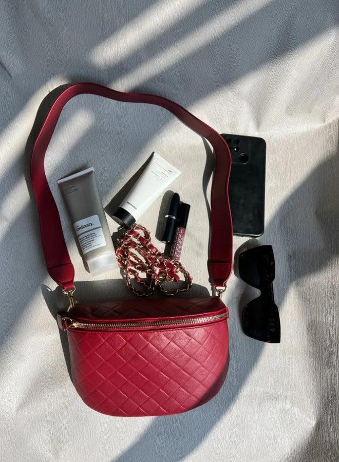 CHARME Versa Maroon Sling Bag for Women & Girls | Stylish Crossbody Shoulder Bag with Adjustable Strap | Lightweight Travel Purse for Daily Use and Casual Outings - Image 3