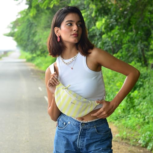 Ecoright Canvas Waist Bag for Women – Crossbody Fanny Pack, Chest Sling & Belt Bum Bag with Zipper & Pockets | Travel Phone Pouch for Riding, Airport, Hiking & Everyday Carry - Image 2