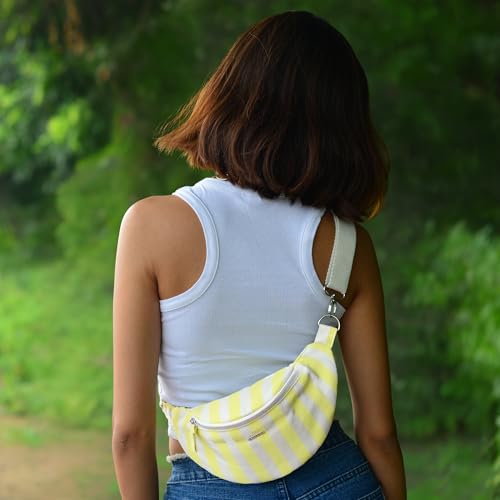 Ecoright Canvas Waist Bag for Women – Crossbody Fanny Pack, Chest Sling & Belt Bum Bag with Zipper & Pockets | Travel Phone Pouch for Riding, Airport, Hiking & Everyday Carry - Image 4