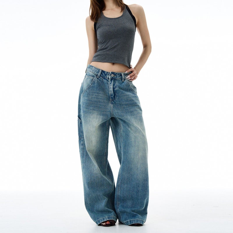 Vintage Classic European-American Design Daily Commute Jeans  Size_S - Image 3