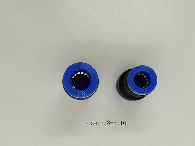 ROZESAZZ zjxed 3/8" OD x 5/16" OD Pneumatic quick Connector Push to Connect fittings Straight reducer Union/Coupler (Pack of 10) - Image 2