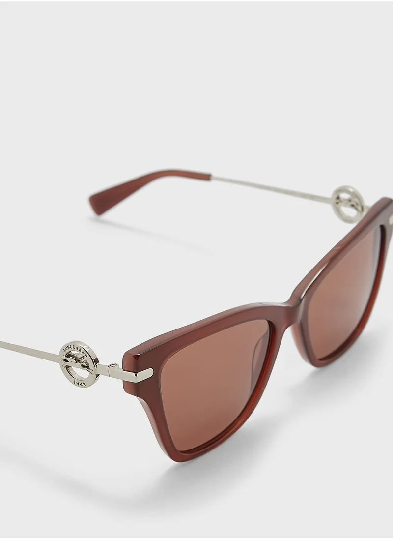 Longchamp Modified Rectangle Shape Sunglasses
