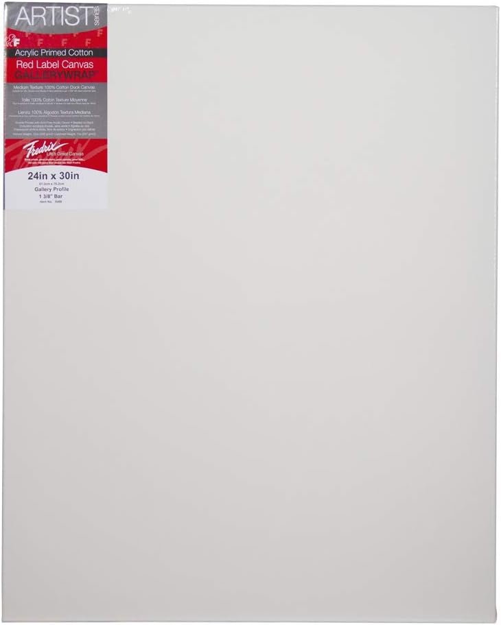 Fredrix 5088 Gallery Wrap Stretched Canvas 24 by 30Inch