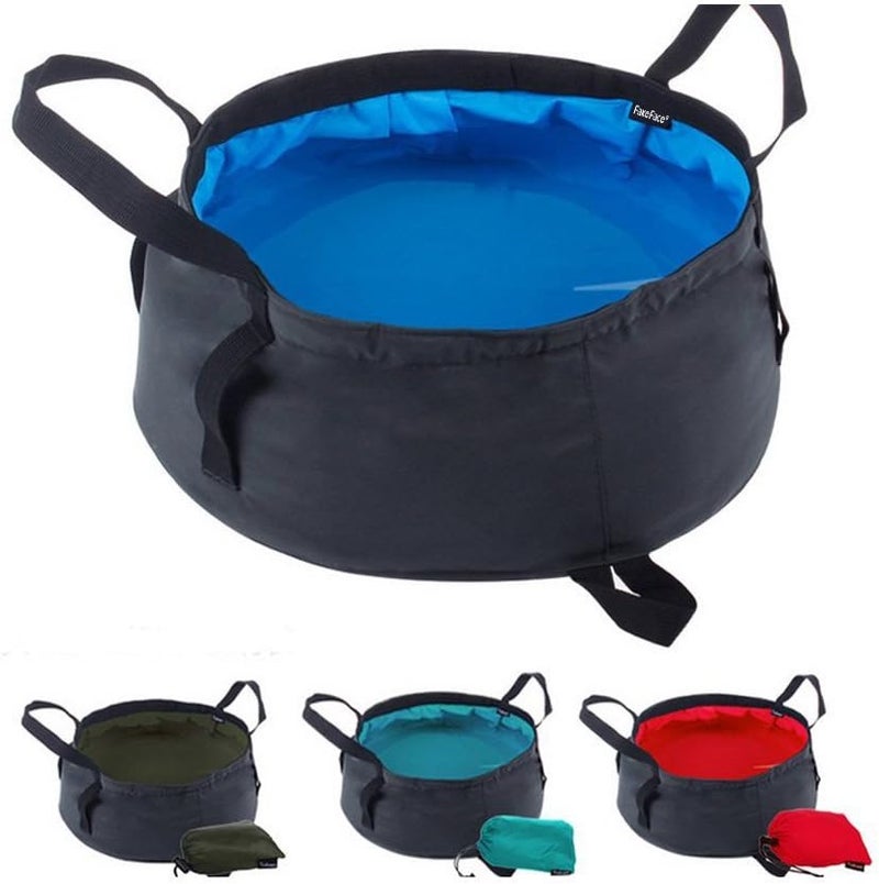 Fakeface Collapsible Camping Water Basin, 8.6L Portable Sink for Travel, Hiking, Fishing, Gardening, Outdoor Washing Bowl - Image 1