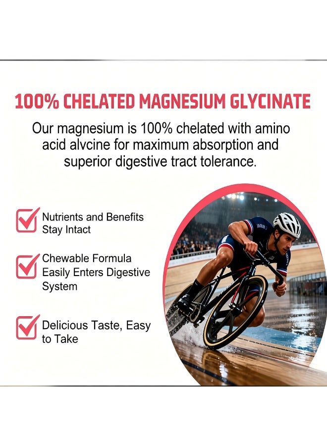 ديني علكات مغنيسيوم جلايسينات للنوم والاسترخاء 60 حبة | تركيبة Magnesium Glycinate Complex عالية الامتصاص بتركيز 600mg | دعم النوم العميق والاسترخاء وتقليل التوتر وراحة العضلات والطاقة اليومية | مع Magnesium L-Threonate وفيتامين D3 وB6 وإنزيم Q10 | علكات نباتية بنكهة التوت | حبتان يومياً سهلة الامتصاص | Daynee أصلي - Image 3
