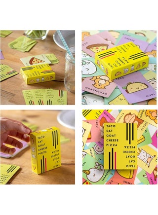 Taco Cat Goat Cheese Pizza Card Game, Family Gathering Card Game, Party Game for 2 to 8 Players, Fun Games for Friends and Family, Classic Cards Game for Camping & Travel - view 2