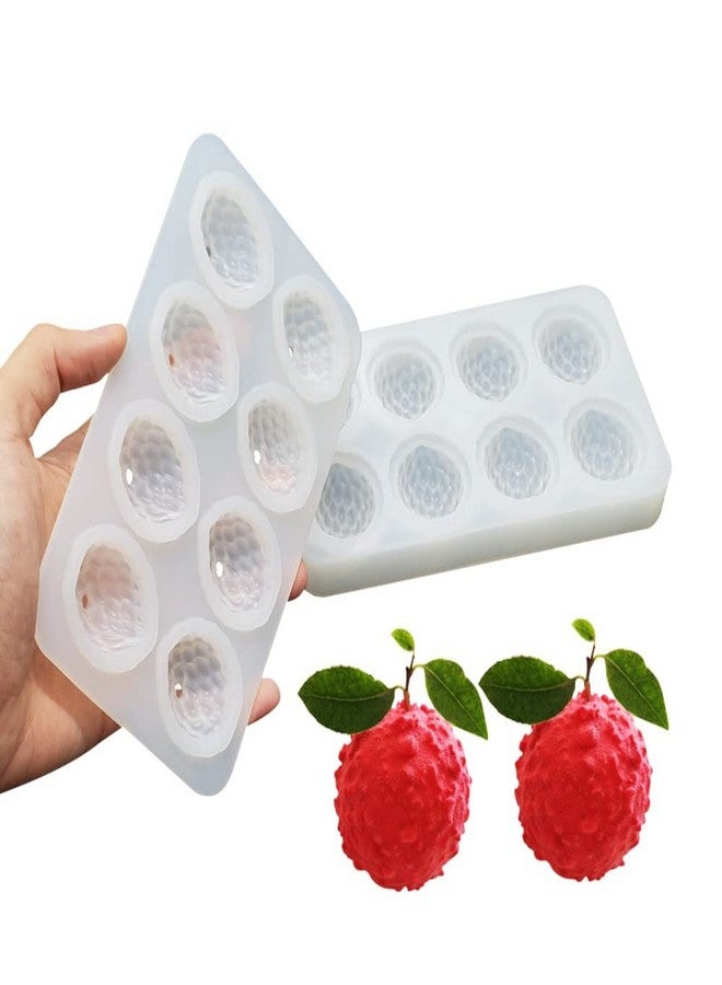 mostsom Silicone Mold Baking Pan Non-Stick Baking Pastry Chocolate Cake Dessert DIY Decoration Tools (2PCS Litchi Y_6.8x4x0.14 inch) - Image 1