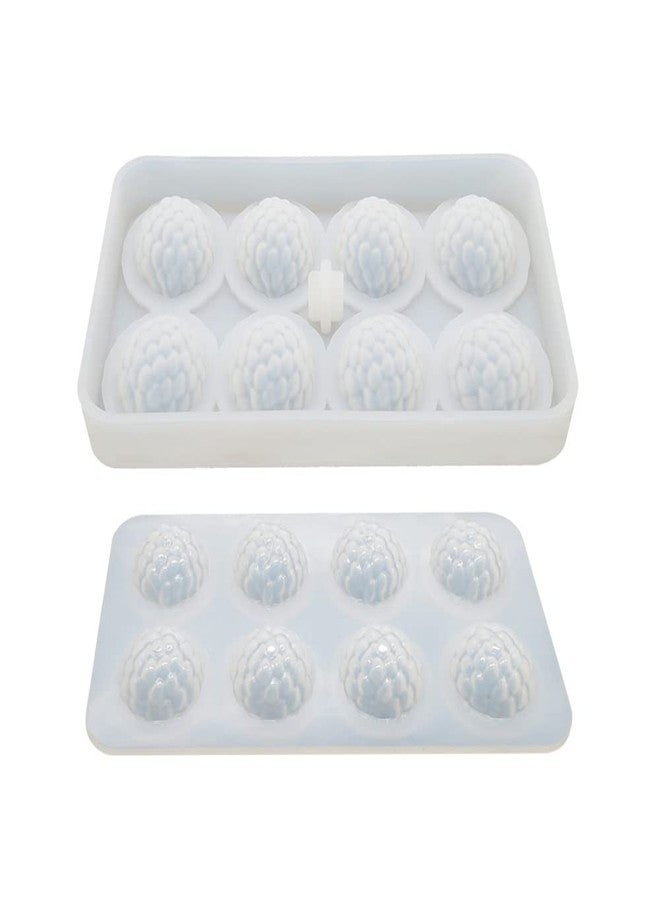 mostsom Silicone Mold Baking Pan Non-Stick Baking Pastry Chocolate Cake Dessert DIY Decoration Tools (2PCS Litchi Y_6.8x4x0.14 inch) - Image 4
