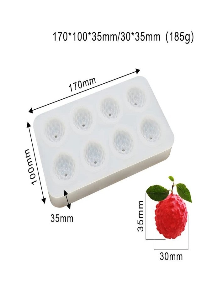 mostsom Silicone Mold Baking Pan Non-Stick Baking Pastry Chocolate Cake Dessert DIY Decoration Tools (2PCS Litchi Y_6.8x4x0.14 inch) - Image 5