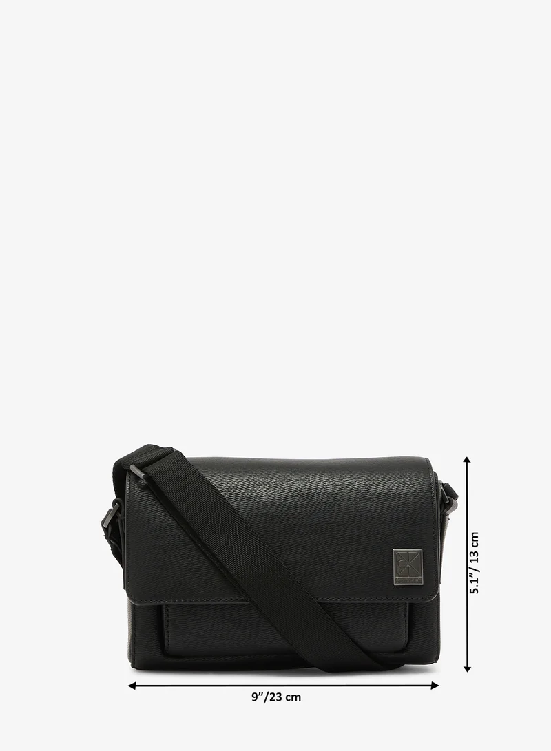 CALVIN KLEIN  Emblem Hardware Small Flap Messenger for Men | Best Price UAE