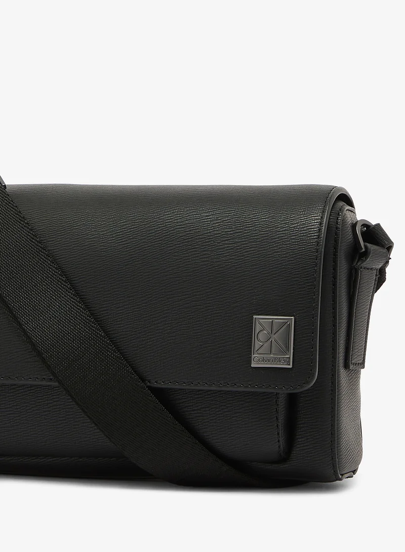 CALVIN KLEIN  Emblem Hardware Small Flap Messenger for Men | Best Price UAE