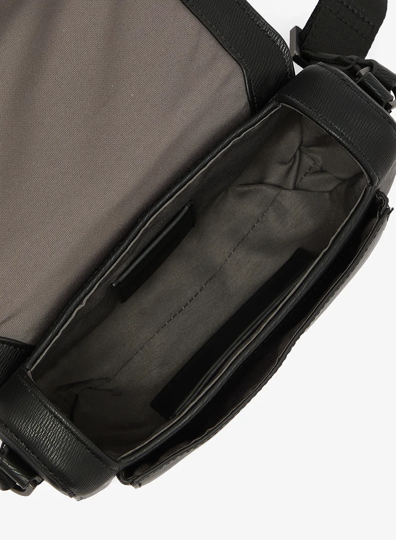 CALVIN KLEIN  Emblem Hardware Small Flap Messenger for Men | Best Price UAE