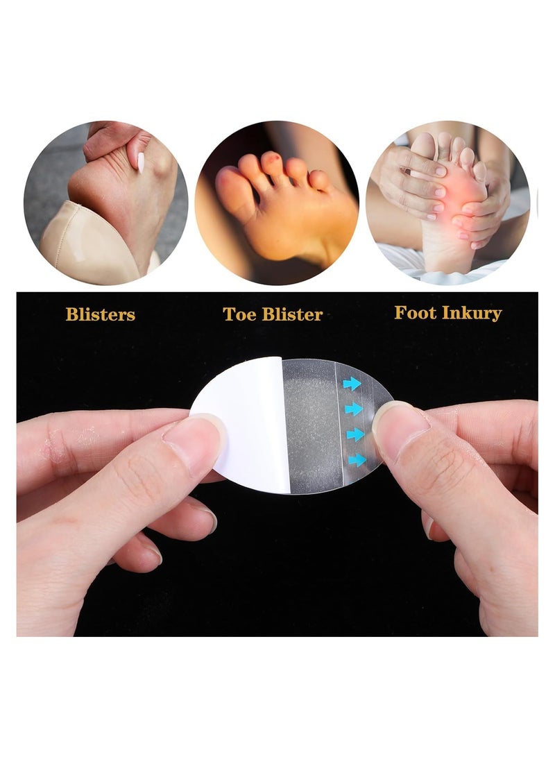 VIUAUAX 10PCS Gel Heel Blister Patch, ddhesive Waterproof Hydrocolloid Heel protector pad, Blister Prevention Cushioned Bandage for foot toe Recovery Prevention Guard Skin Rubbing - Image 4